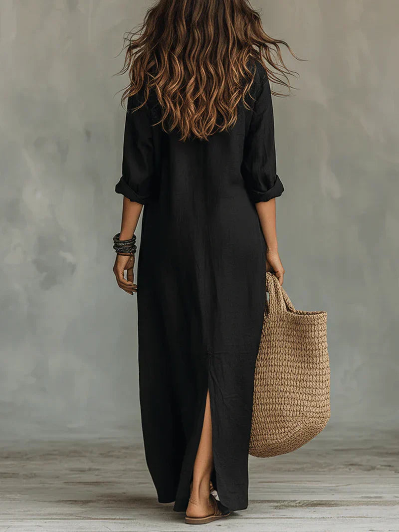 Bevy | Robe longue sans effort à la silhouette flatteuse Polyvalent pour un usage quotidien